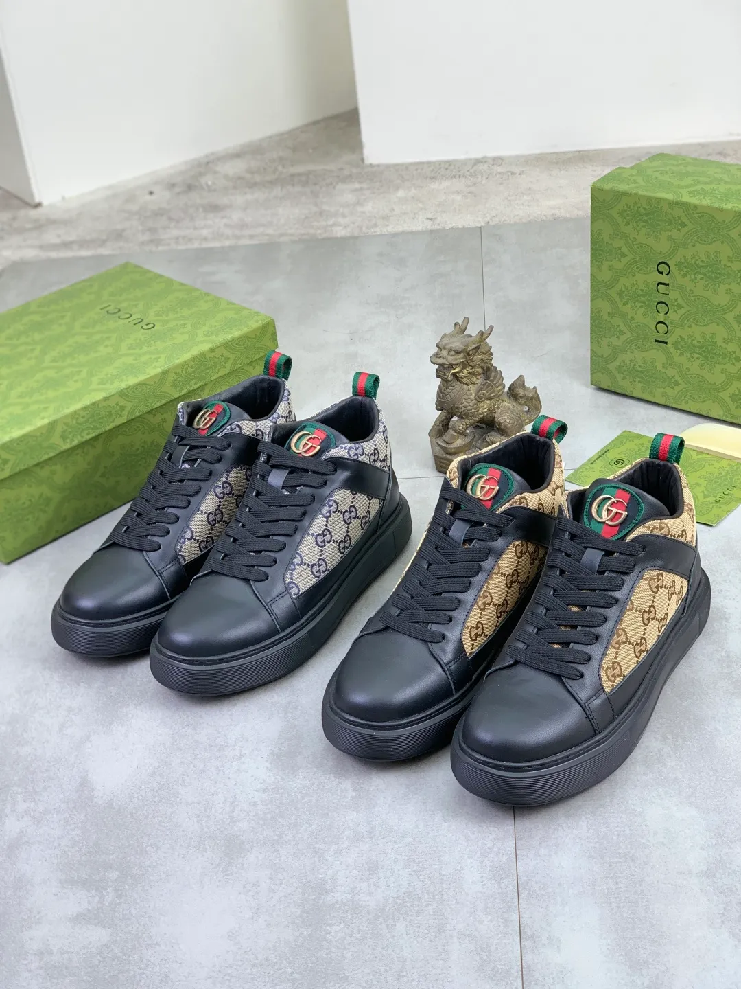 Men's men's shoes 💰P440💰 [New model] (GUCCI) official website's latest 🎁🎁casual and fashionable men's shoes 👟, hot style 💥 style is simple and elegant, exclusive for trendy men. Unique official website's latest brand double G elements Original 👑Gucci decoration, fashionable and generous, the fabric is original frosted calfskin✅Fully imported first-layer pigskin lining, the official website specifies wear-resistant, lightweight original rubber casual outsole, the classic model is taken in real life🎬38-44 2️⃣ colors available